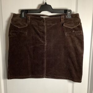 Vintage SB Jeans Santa Barbara Brown Corduroy Mini Skirt